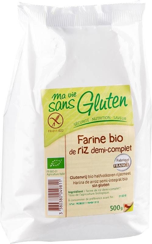 MA VIE S GLUT Mehl Reis Halbvollkorn 500g