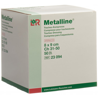 Metalline Tracheo Kompresse 8x9cm steril 50 Stück