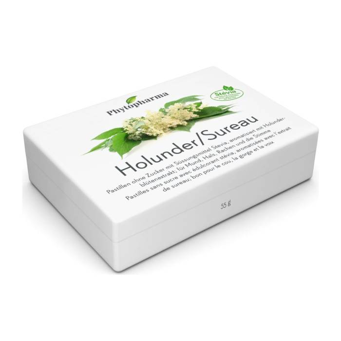 Phytopharma Holunderblüten Pastillen 40 Stück Phytopharma Holunderblüten Pastillen 40 Stück