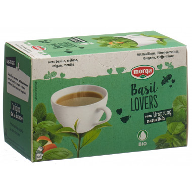 Morga Basil Lovers Tee mit Hülle Bio Knospe Btl 20 Stück Morga Basil Lovers Tee mit Hülle Bio Knospe Btl 20 Stück