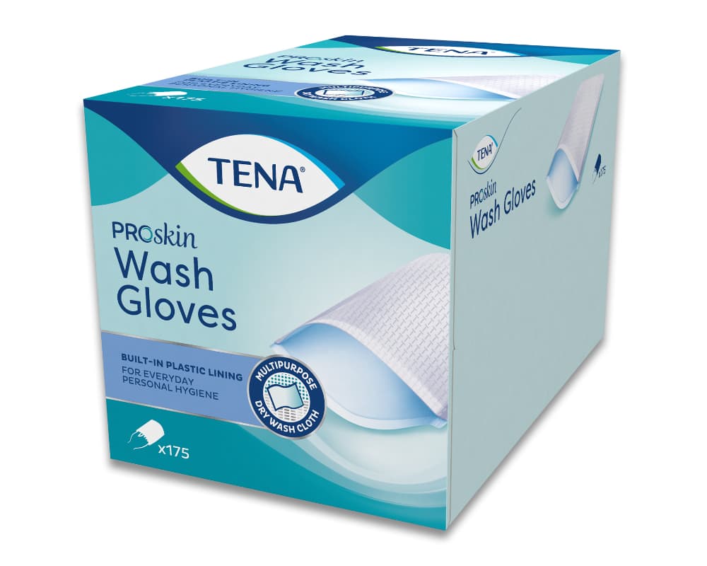 TENA Wash Glove mit Folie 175 Stück