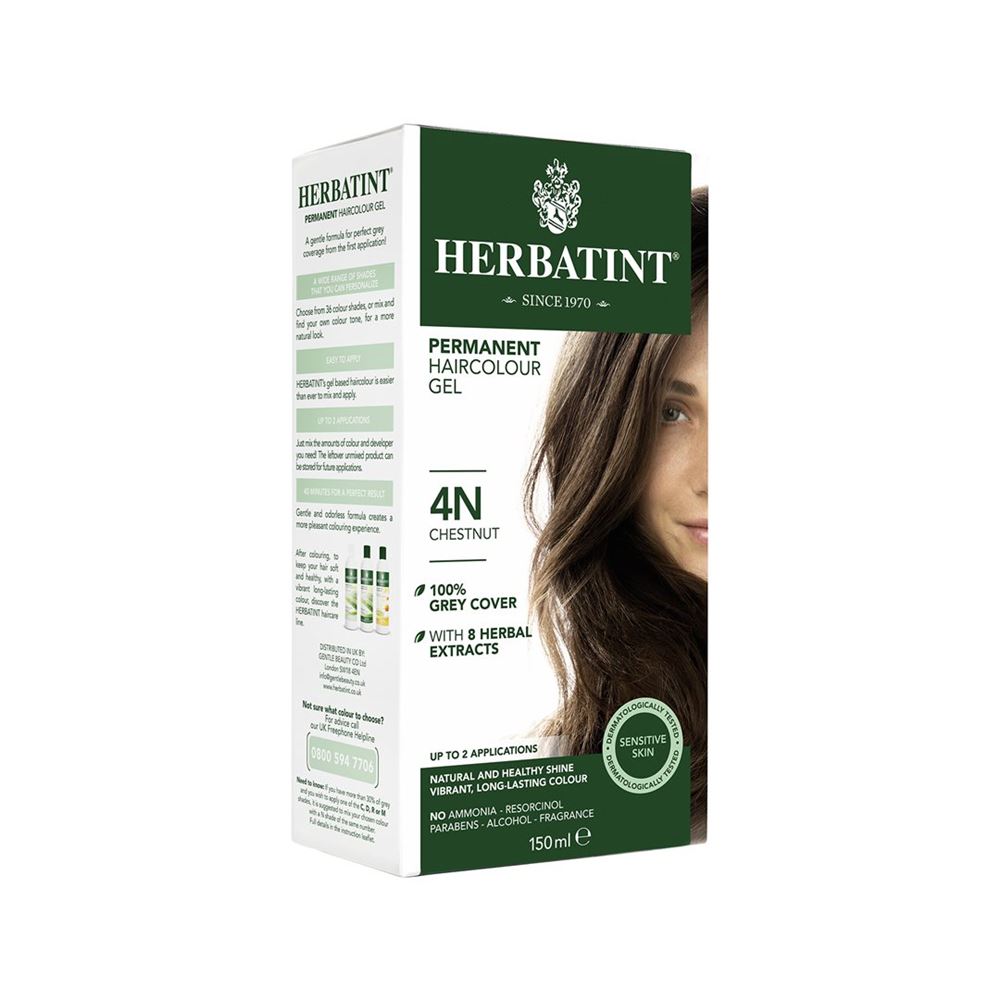 HERBATINT Haarfärbegel 4N Kastanienbraun Flasche 150ml HERBATINT Haarfärbegel 4N Kastanienbraun Flasche 150ml