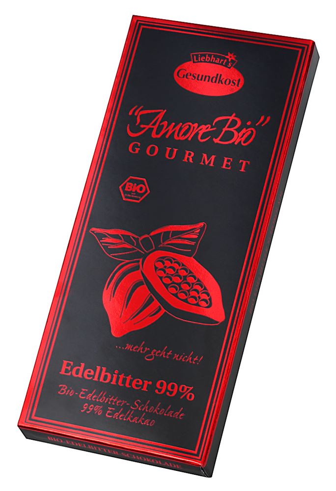 LIEBHARTS Edelbitt Schoko 99% Kakao Tafel Bio 80g