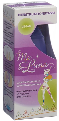 ME LUNA Menstruationstasse Sport L Blau Violett