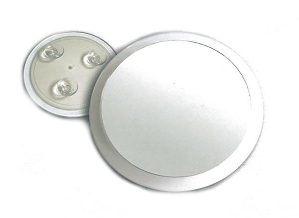 HERBA Spiegel Vergrösserung 7fach 23cm 3 Saugnäpfe