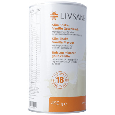 Livsane Slim Shake Vanille Geschmack 450g Livsane Slim Shake Vanille Geschmack 450g