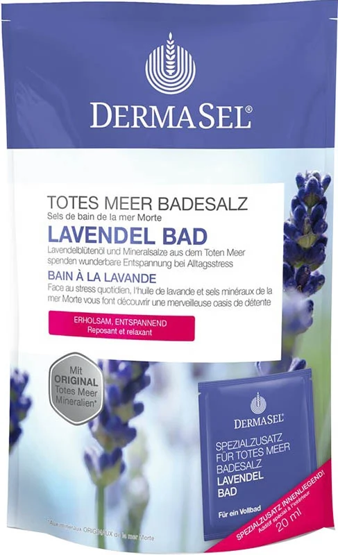 DERMASEL Badesalz Lavendel D/F 400g