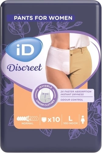 iD Discreet Pants L Normal Btl 10 Stück