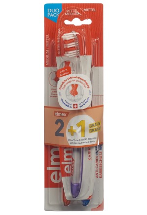 elmex KARIESSCHUTZ InterX Mittel Zahnbürste 2+1 gratis elmex KARIESSCHUTZ InterX Mittel Zahnbürste 2+1 gratis
