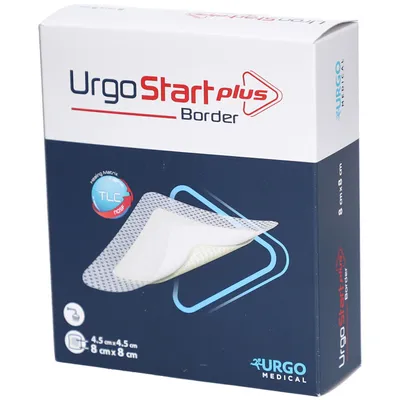 UrgostartPlus Border Wundauflage 8 x 8 cm 10 Stück
