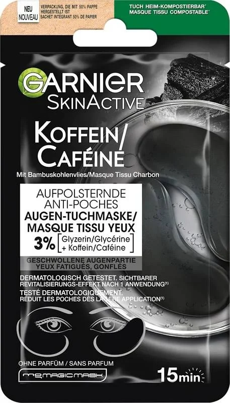 Garnier SkinActive Koff Aug-Tuchmaske Aufpolst 5g