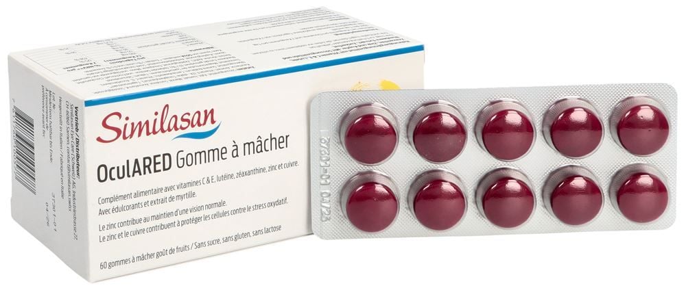 SIMILASAN OculARED Kaugummi Frucht 60 Stück SIMILASAN OculARED Kaugummi Frucht 60 Stück