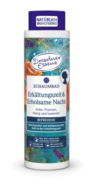 Dresdner Schaumbad Erkältung Erholung Nacht Flasche 500ml