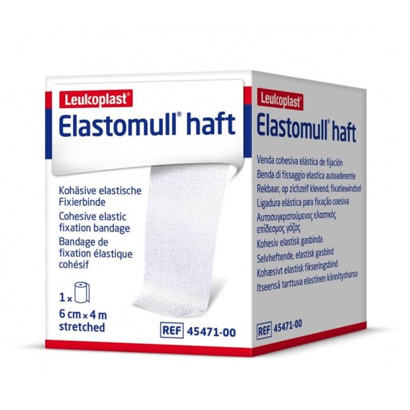 ELASTOMULL HAFT Gazebinde weiss 4mx6cm Rolle