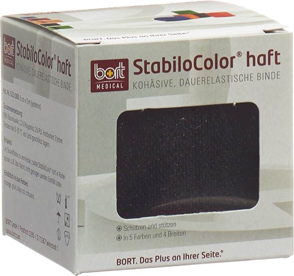 BORT STABILO COLOR Binde 6cmx5m kohesiv schwarz BORT STABILO COLOR Binde 6cmx5m kohesiv schwarz
