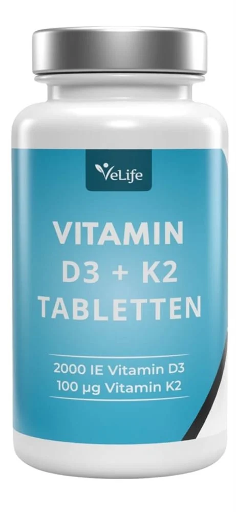 VELIFE Vitamin D3 + K2 Tabletten teilbar Ds 120 Stück