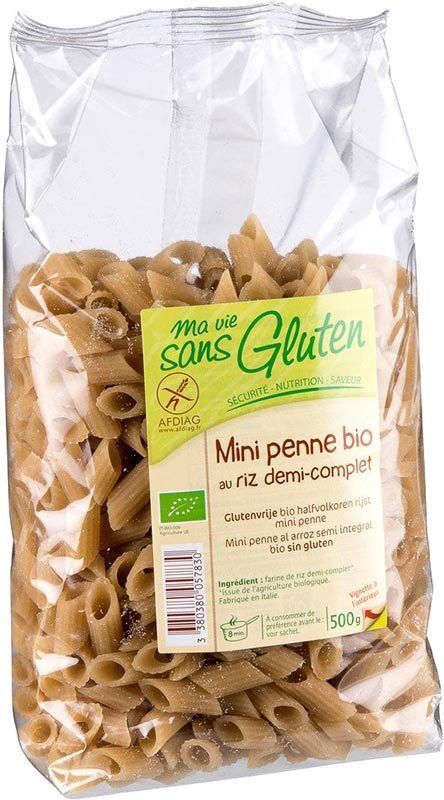 MA VIE S GLUT Mini Penne Reis Halbvollkorn 500g