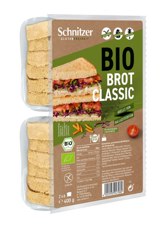 Schnitzer Bio Toastbrot Classic hell Btl 400g