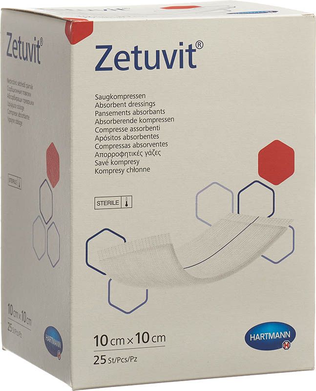 Zetuvit Absorptionsverband 10x10cm steril 25 Stück