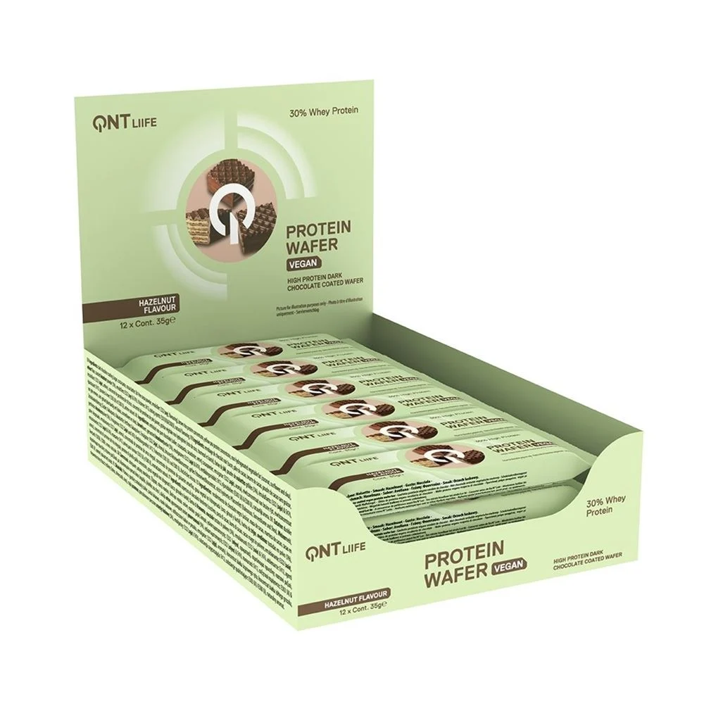 QNT Vegan Protein Wafer Hazelnut 12 x 35g