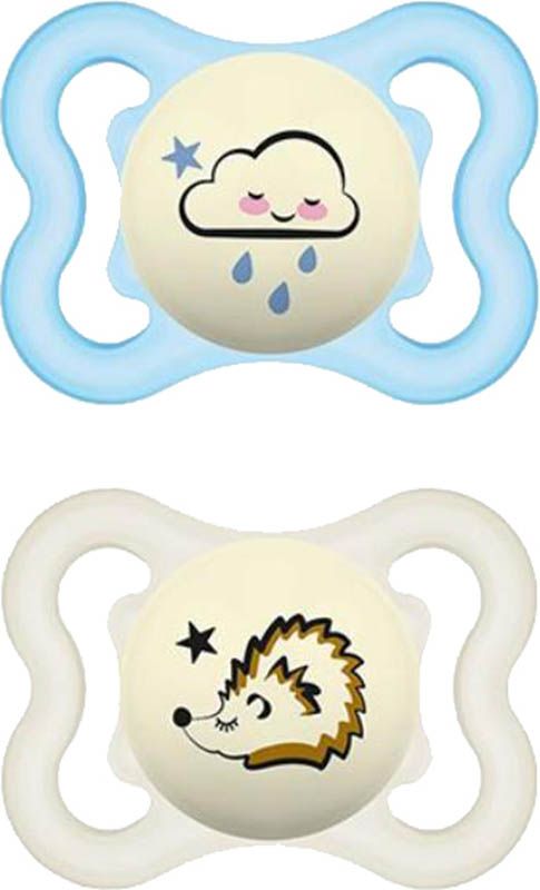 MAM Supreme Night Nuggi Silikon 0-6 Monate 2 Stück
