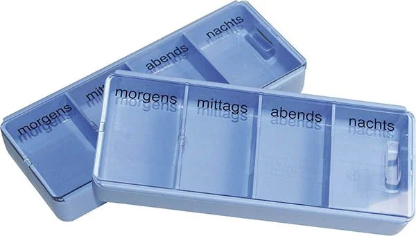 Supair Tablettendose gross 1 Tag 4F D/F/I blau