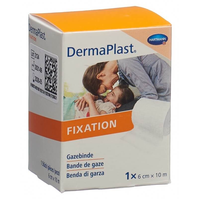 DermaPlast Gazebinde festkantig 6cmx10m DermaPlast Gazebinde festkantig 6cmx10m