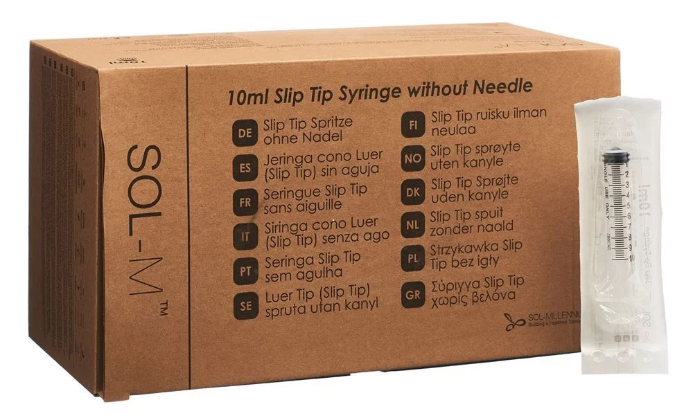 Sol-M Einwegspritze 10ml SlipTip Box 100 Stück