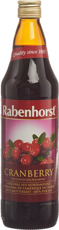Rabenhorst Cranberry Muttersaft Fl 750ml Rabenhorst Cranberry Muttersaft Fl 750ml