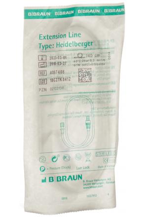B. BRAUN Extension Heidelb 140cm Luer Lock