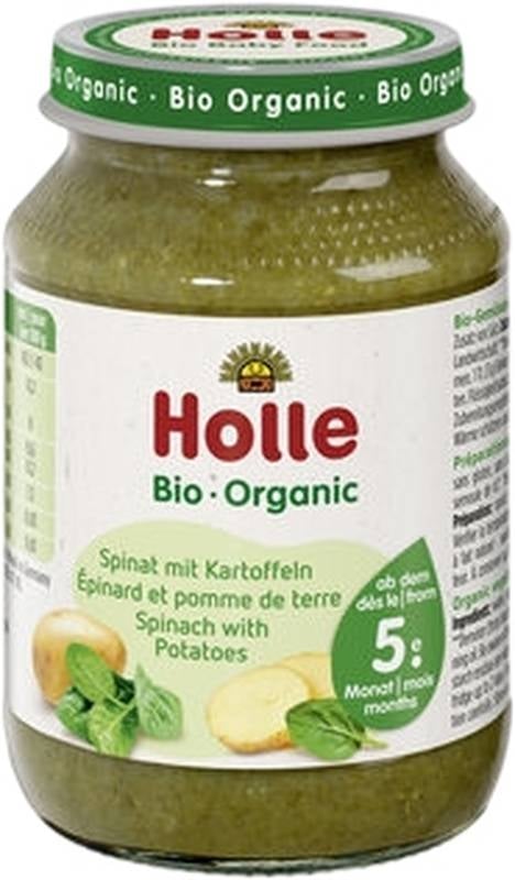 HOLLE Spinat mit Kartoffeln Bio Glas 190g