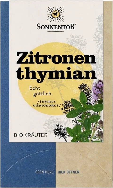 Sonnentor Zitronenthymian Tee BIO Beutel 18 Stück