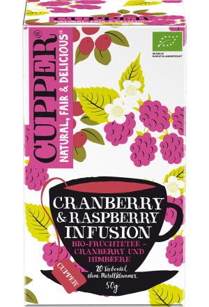 CUPPER Cranberry & Himbeer Früchtetee Bio 20 Stück CUPPER Cranberry & Himbeer Früchtetee Bio 20 Stück