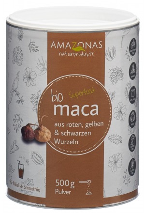 AMAZONAS maca Bio Pulver 100% pur Dose 500g AMAZONAS maca Bio Pulver 100% pur Dose 500g