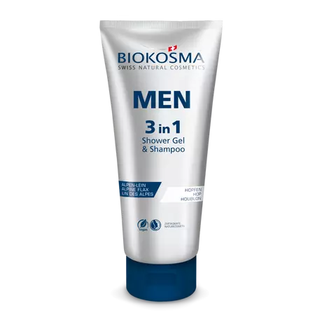 BIOKOSMA Men 3 in1 Shampoo & Showergel Tube 200 ml
