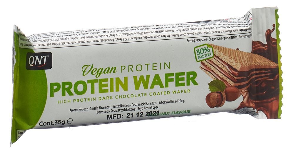 QNT Vegan Protein Wafer Hazelnut 35g
