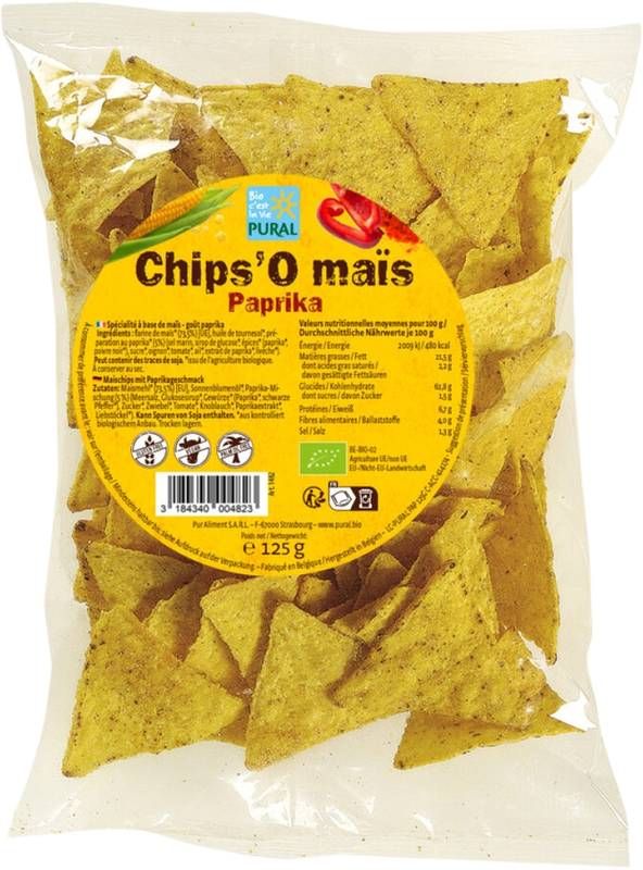 Pural Mais Chips Paprika 125g