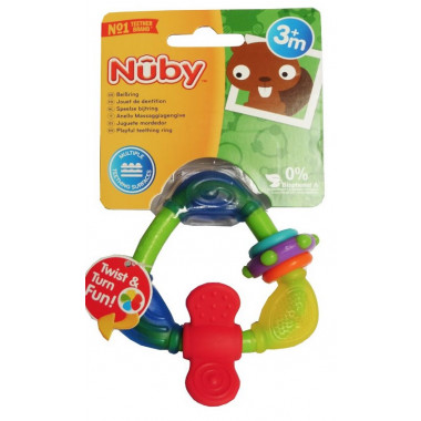 Nuby Soft-Hard Triangel Beissring mit beweglichen Elementen
