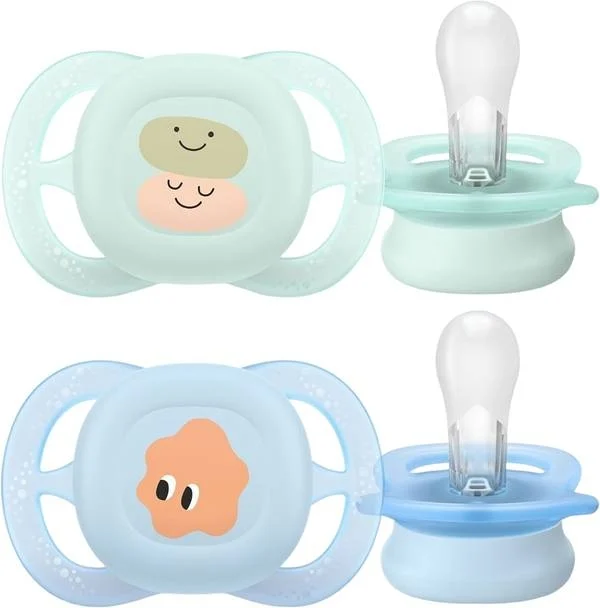 PHILIPS AVENT Nuggi Start 0-2M gr/blau Deco 2 Stück