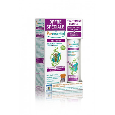 Puressentiel Box Anti-Läuse Lotion mit Kamm + Läuse Shampoo Pouxdoux Bio Puressentiel Box Anti-Läuse Lotion mit Kamm + Läuse Shampoo Pouxdoux Bio