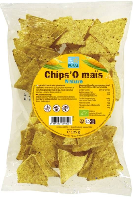Pural Mais Chips Natur Bio 125g Pural Mais Chips Natur Bio 125g