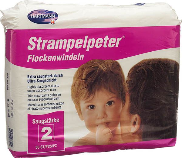 Strampelpeter Flockenwindeln Saugstärke 2 56 Stück