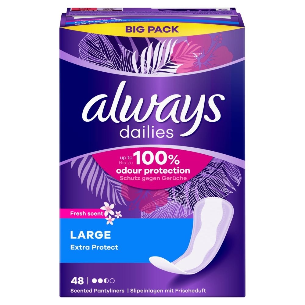 always Slipeinlage Extra Protect Large Fresh BigPack 48 Stück always Slipeinlage Extra Protect Large Fresh BigPack 48 Stück