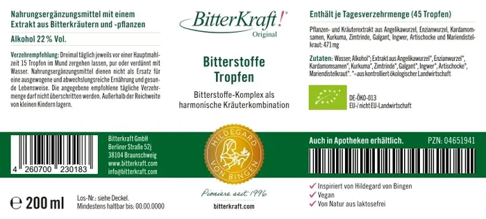 BitterKraft! Original Tropfen BIO 200ml