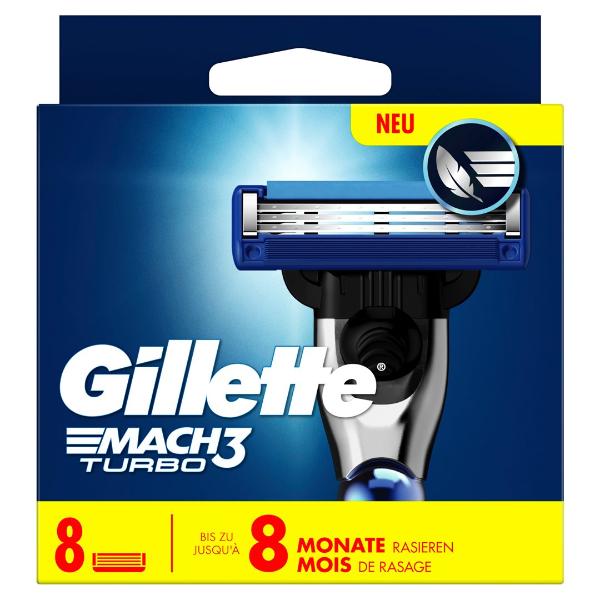 GILLETTE Mach3 Systemkl Turbo 3D (n) 8 Stück