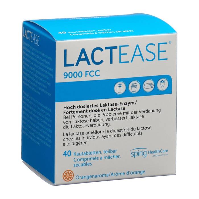 Lactease 9000 FCC Kautabletten teilbar 40 Stück Lactease 9000 FCC Kautabletten teilbar 40 Stück