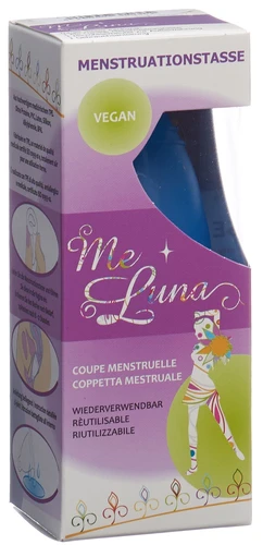 ME LUNA Menstruationstasse Classic L Blau