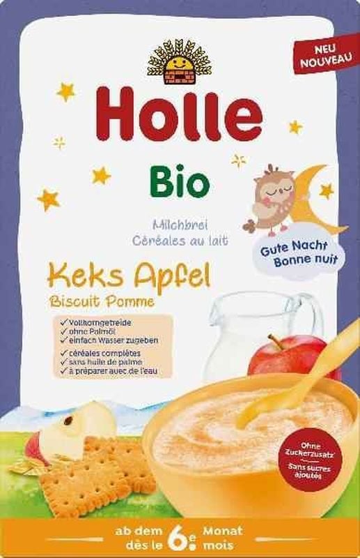 HOLLE Milchbrei Keks Apfel Bio 250g