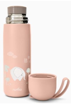 Nuvita Thermosflasche Baby 400ml Trinkbecher rosa