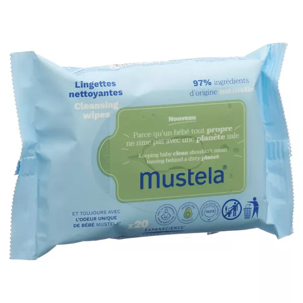 Mustela Reinigungstücher normale Haut Btl 20 Stück